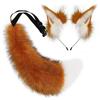 Animal ear headdress, animal tail comic exhibition cosplay props, plush fox ears headband, tail set, animal ear headband