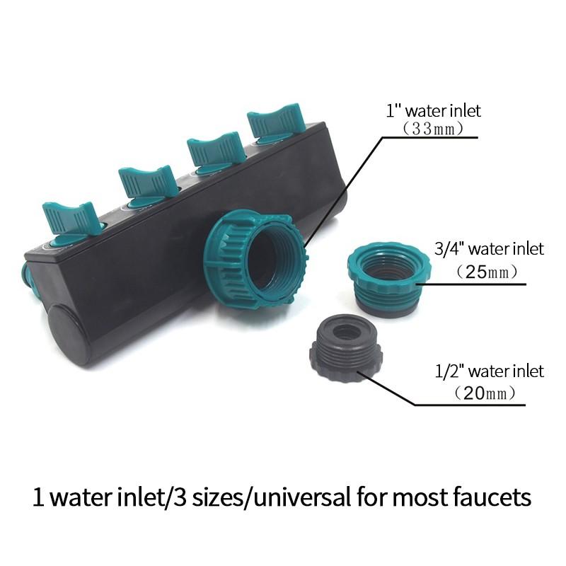 1 в 4 адаптера для крана, садового полива, клапана для обслуживания газона, переключателя, адаптера трубки для крана