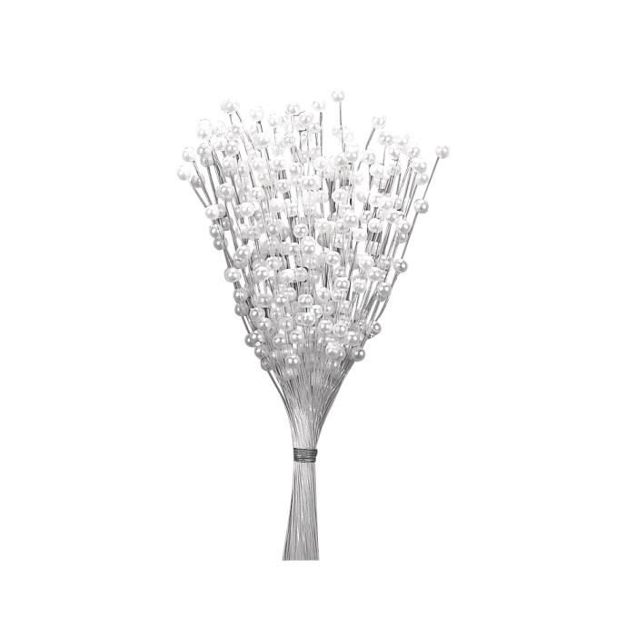 Faisceau de perles - 72 pièces - Blanc - 11 cm - Mixte