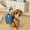 1pc Dog-Shaped Desk Organizer, ABS Material, Backpack Design, Creative, Polished Finish, Portable, Unique, with Pen Holder