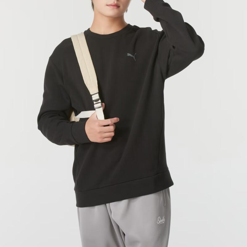 Puma Тренировочный пуловер, удобная толстовка, мужская толстовка, черная 684186-01