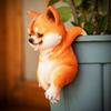 Dog Ornament Resin Animal Dog Figurine Bonsai Mini Plants Garden Hanging Pot Decor Decoration