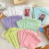 INS 10pcs/pack Candy Color Thickened Self-sealing Bag Transparent Ziplock Bag Gift Packaging Sealed Bag
