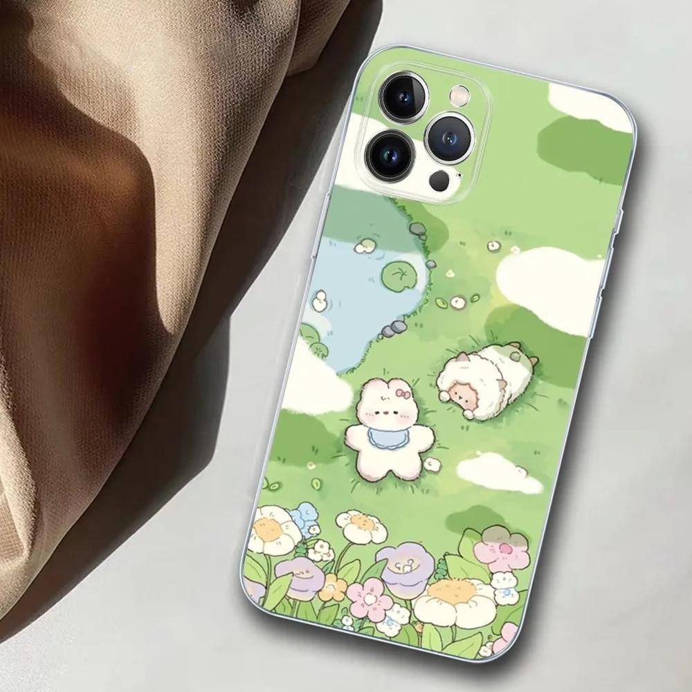 Чехол для мобильного телефона iPhone15 Pro, милые кролики и их друзья, чехол для мобильного телефона, присланные фотографии.