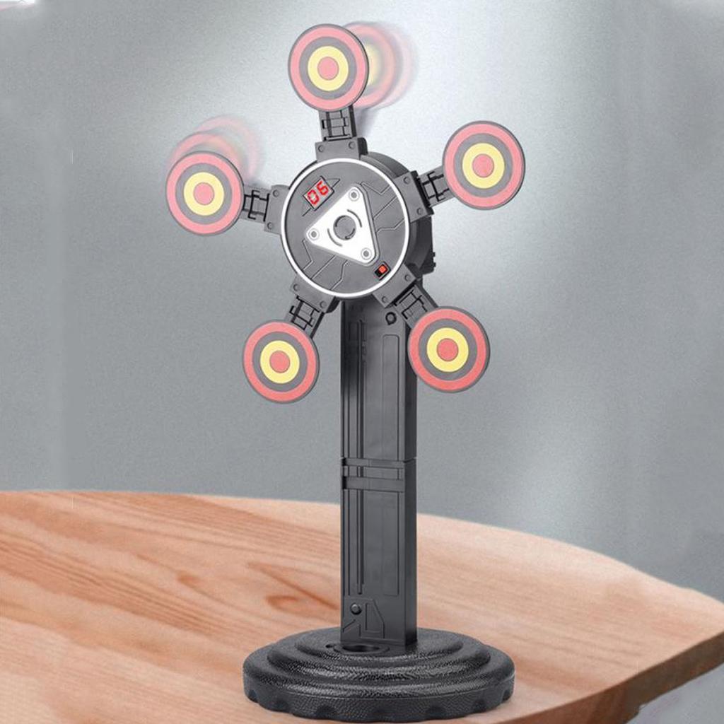 Детская электронная мишень для подсчета очков, игрушка с автоматическим сбросом, звуковым эффектом, вращающаяся на 360 градусов, подвижная мишень для соревнований и тренировок