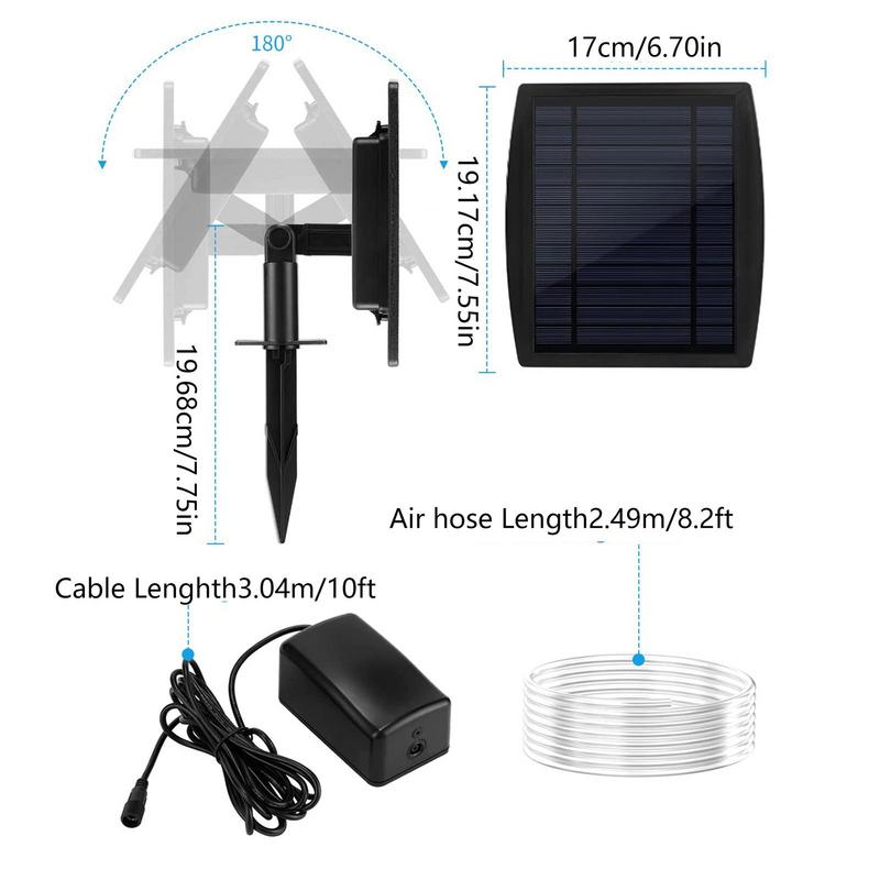 Fish Tank Aerator Oxygen Pump Solar Aerator With Three Modes Portable Pond Bubbler Fish Tank Oxygenator For Hydroponic Plants