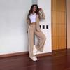Womens Casual Blazer Wide Leg Pants 2-Piece Set Fall Winter Streetwear