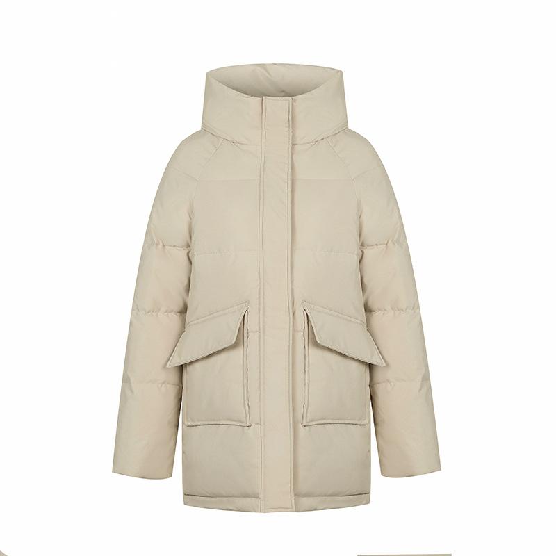 Autumn Winter Thicken Warm Parka Women Casual Sweety Solid Color Big Pocket Loose Short Hooded Coat Jackets Outwear