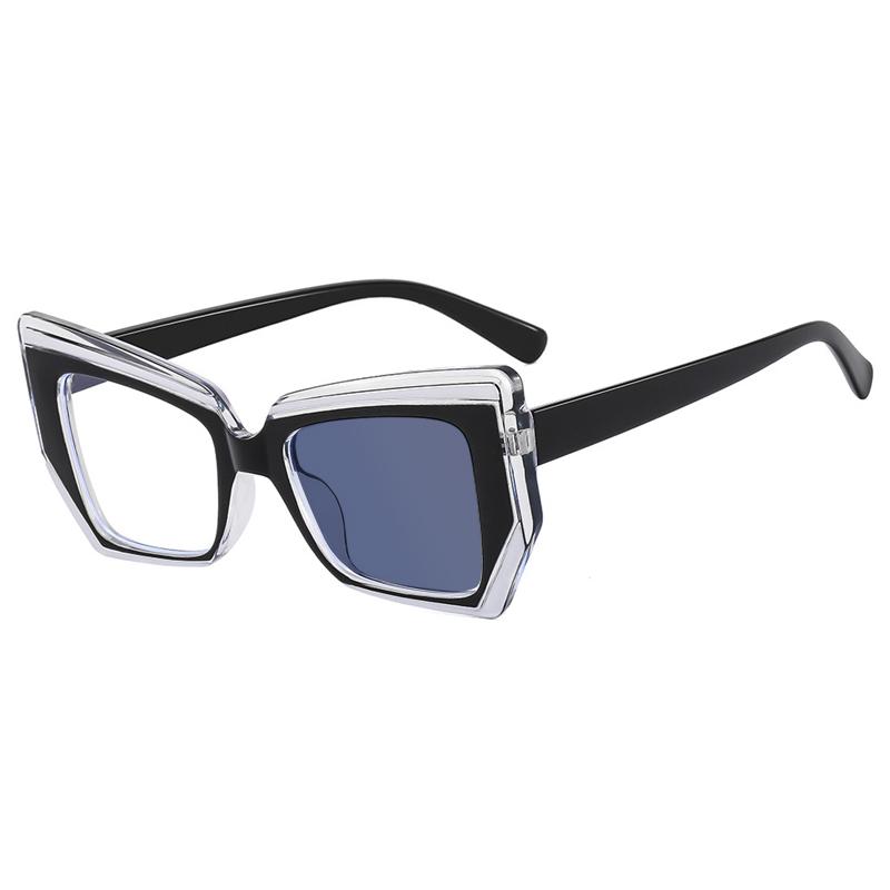 Fashionable Polygonal Luxury Design Women Eyeglass Frame Anti Blue Light Photochromic Reading Glasses Hyperopia Degrees +1 To +6