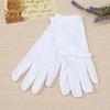 Formal White Three-Ribbed Nylon Polyester Gloves for Driving and Hospitality