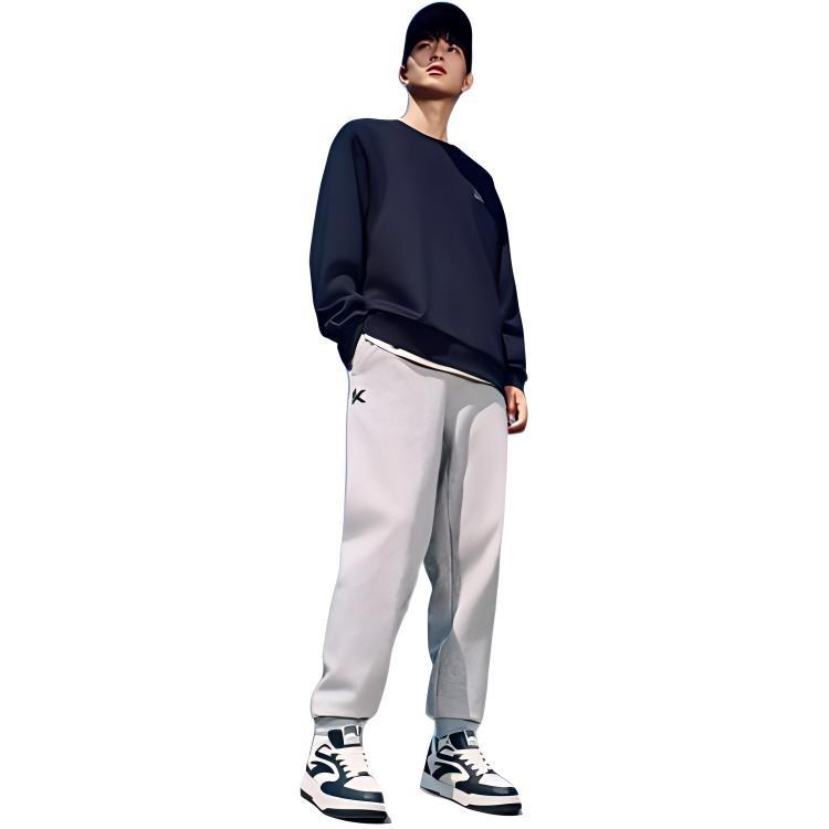 Anta KT Knitted Sweatpants Men's Gray Heather Gray 952441304-1