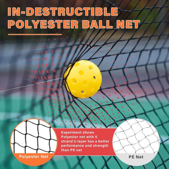 Ultra-Stable Pickleball Net Simple Installation Indoor/Outdoor Regulation Size Portable Pickleball Net Replacement
