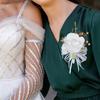 Свадебная бутоньерка, брошь, булавка для костюма невесты, романтический жених, цветок, жених