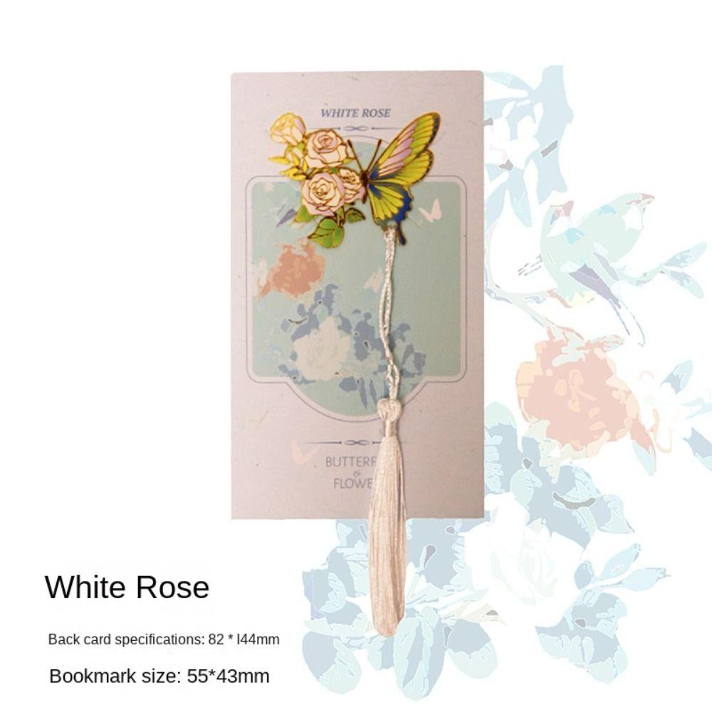 Закладка для книг с кисточкой, металлический зажим для книг, ретро-закладка «Бабочка», учитель