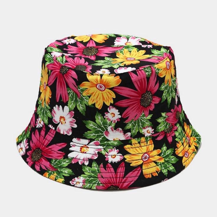 Xuancui Manufacture New Casual Floral Beach Summer Cap Printing Bucket Hat