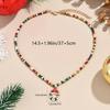 Rice Beads Christmas Tree Necklace Handmade Christmas Necklace for Women Colorful Beads and Festive Ornament Charm