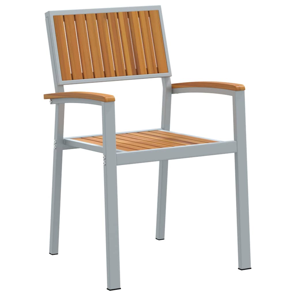Stackable Chair 8 pcs Brown 56 x 57 x 87 cm Solid Acacia Wood