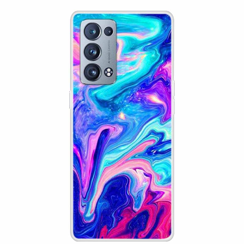 For OPPO Reno 6 Pro Plus 5G Case Reno6 Clear Marble Soft TPU Silicone Back Cover For OPPO Reno6 5G Phone Case Funda Bumper 6pro+