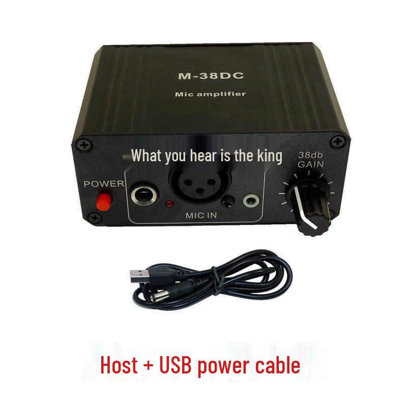 Dynamic Condenser Mic Preamp with Built-in 48V Phantom Power, 38dB Gain