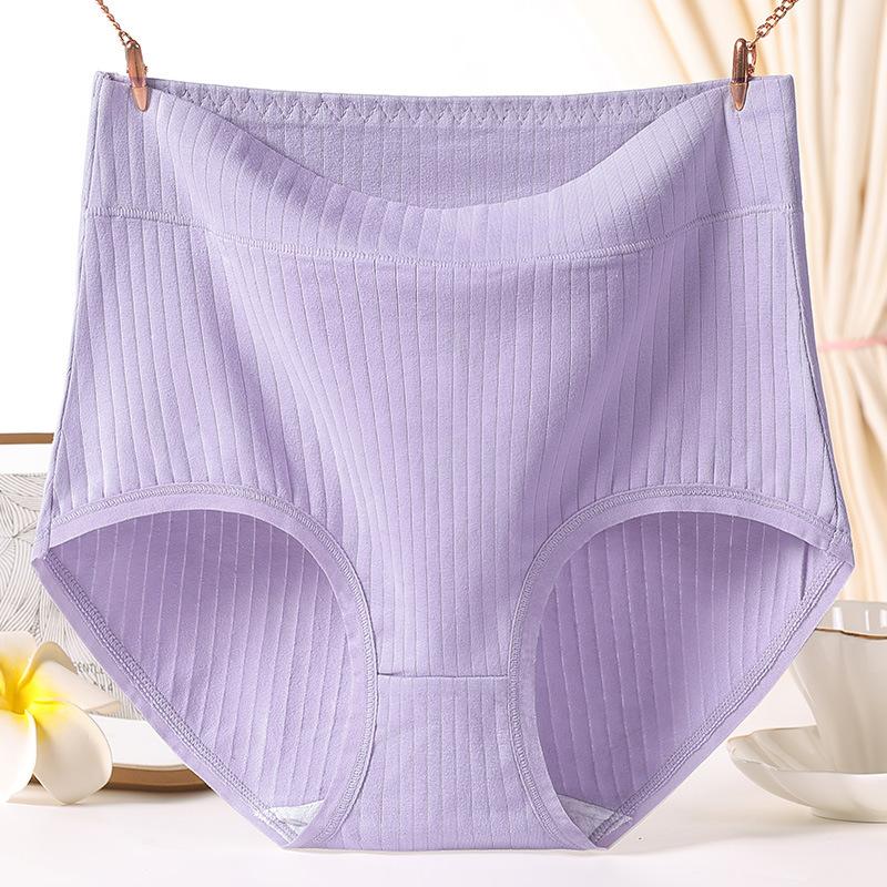 Большие размеры женские хлопковые трусики с высокой талией для мам на год жизни красные