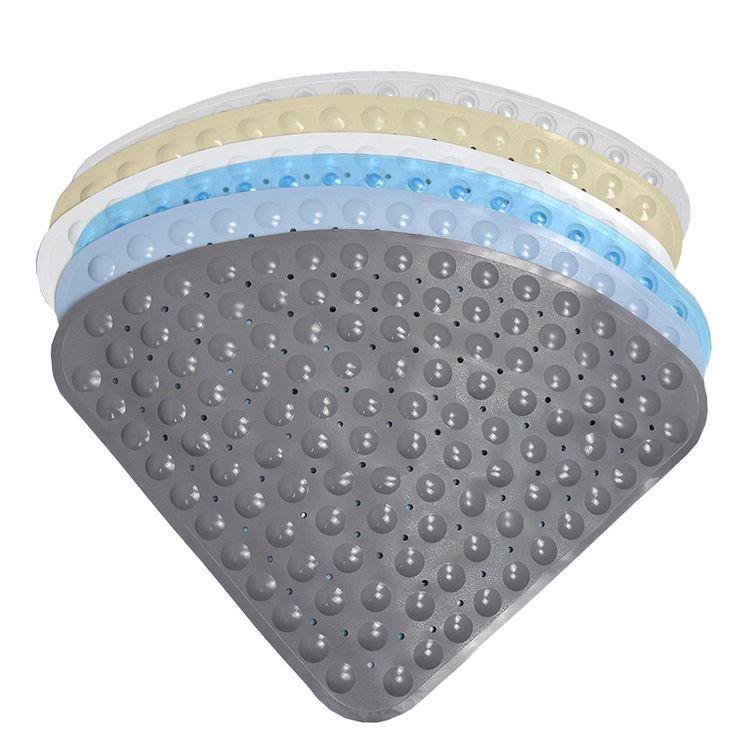 Unique Quadrant Triangle Sector Anti-Slip Bath Mat Machine Washable Shower Bathtub Mat for Adults and Kids Durable Safe Bathroom