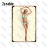 Sexy Metal Poster Angel Wings Girl Metal Signs Dropped Underwear Straps Woman Tin Signs Vintage Plaque for Bar Pub Home Decor