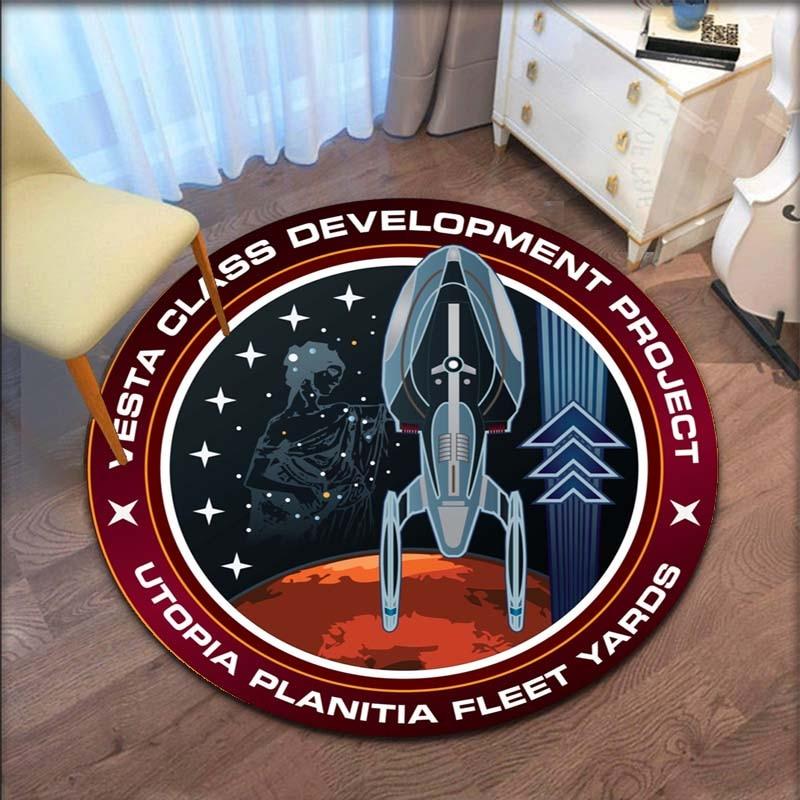 Круглый ковер с логотипом Star Trek, декоративный ковер для гостиной, дверной коврик, коврик для ванной, сувенир, украшение дома, ковры для гостиной