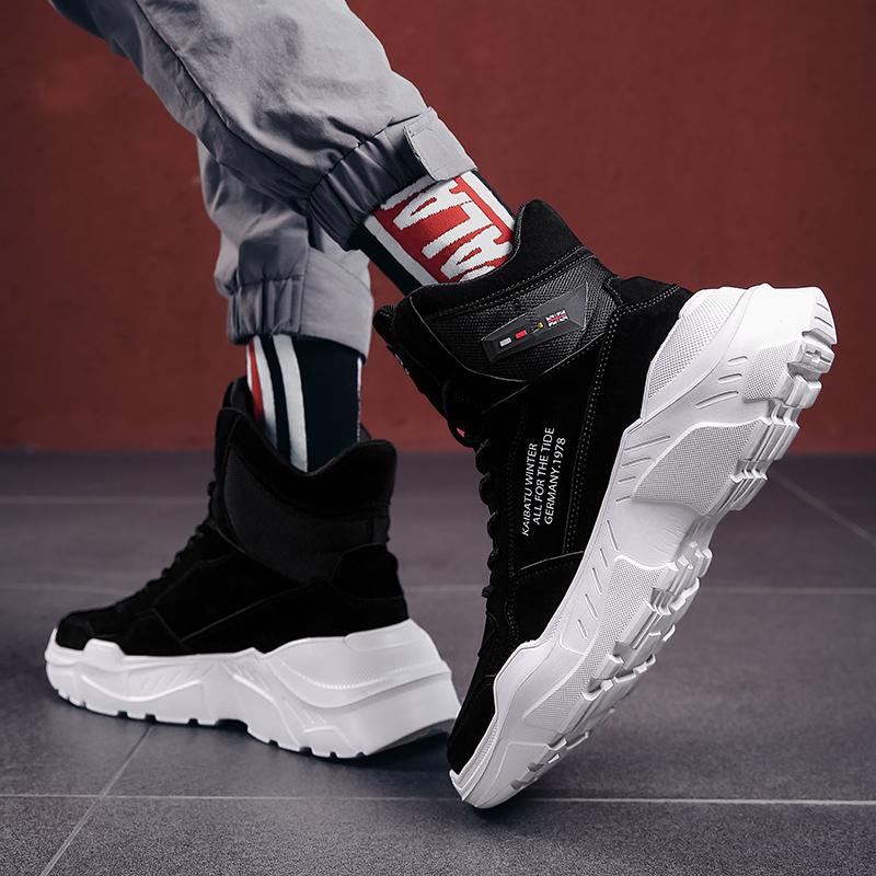 Высокие кроссовки мужские удобные спортивные беговые туфли новые ковбойский уличный стиль ботильоны мужские панк кроссовки обувь мужская мода