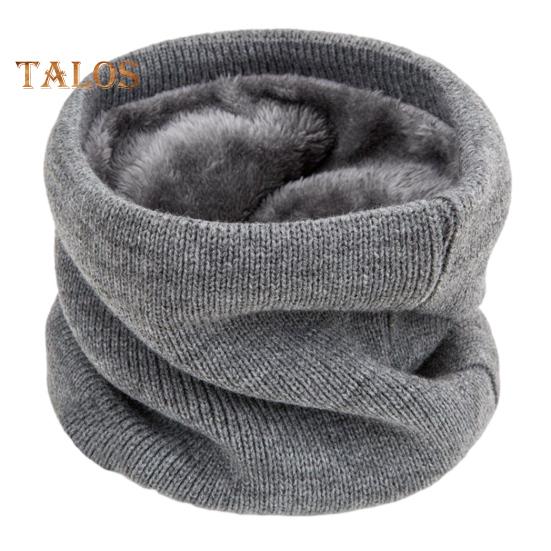 Зимний велосипедный шарф, двухслойный утеплитель для шеи, трикотажный, утолщенный, с флисовой подкладкой, эластичный, мягкий, круглый шарф, шейный платок