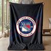 New York Rangers Flannel Fleece Blanket Cozy Warm Throw Blanket For Couch Bed Travel All Season Use