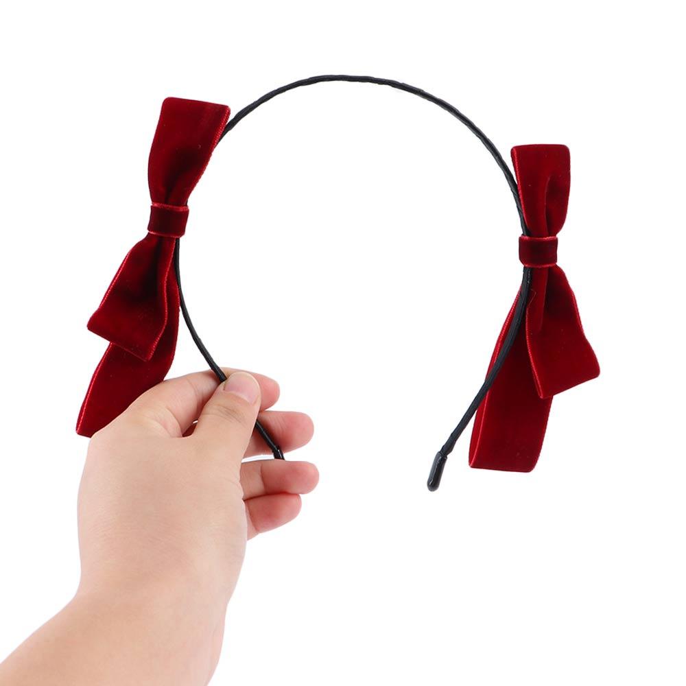 Party Girls Women Wash Face Headwear Hair Accessories Hair Hoop Velvet Bow Headband Hair Bands