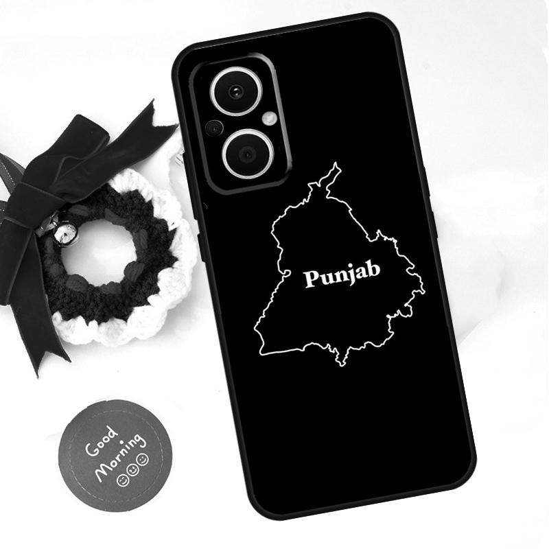 Карта Пенджаба Контурный Чехол Для OPPO Reno 14F 14 13 12 11 10 Pro 11F 12F 13F 7 8 Lite Чехол OPPO Find X8 X5 X9 Pro