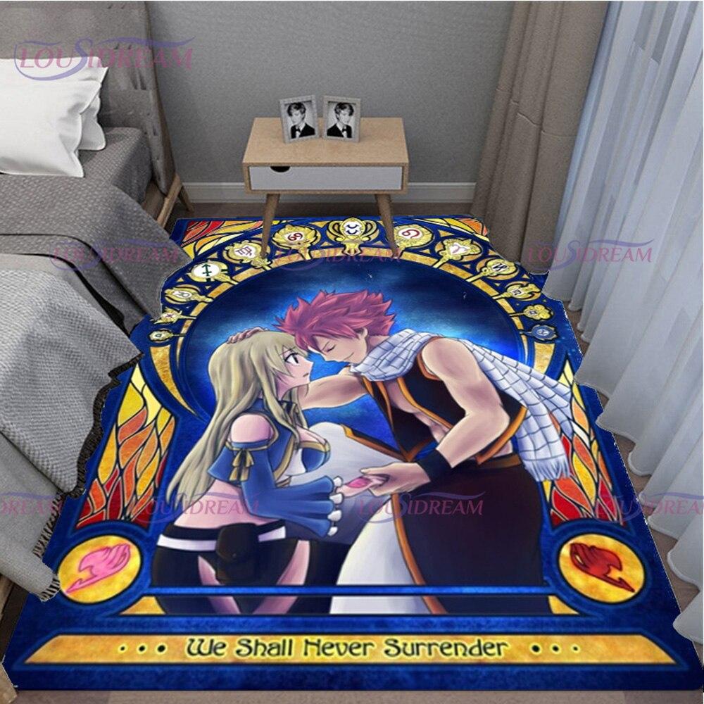 3D Printed Fairy Tail Carpet Rugs for Livingroom Anime Area Rug Bedroom Home Decoration Doormat Rugs Floor Mat Birthday Gift