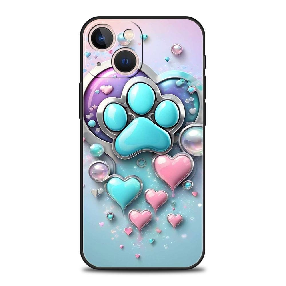 Og Paw Print Aesthetics Phone Case Cover for iPhone 17 16 15 14 13 12 11 Pro Max 17 Air Plus Shockproof Soft TPU Shell Funda Bag