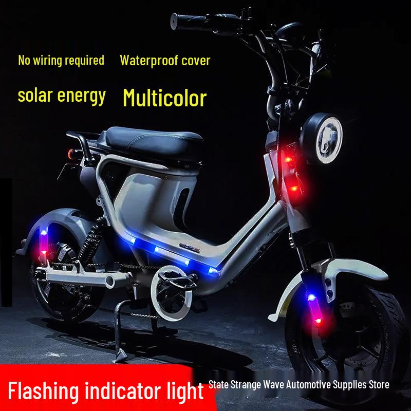 Wireless Solar LED Rear-End Collision Warning Light for Cars, Motorcycles, & Bicycles