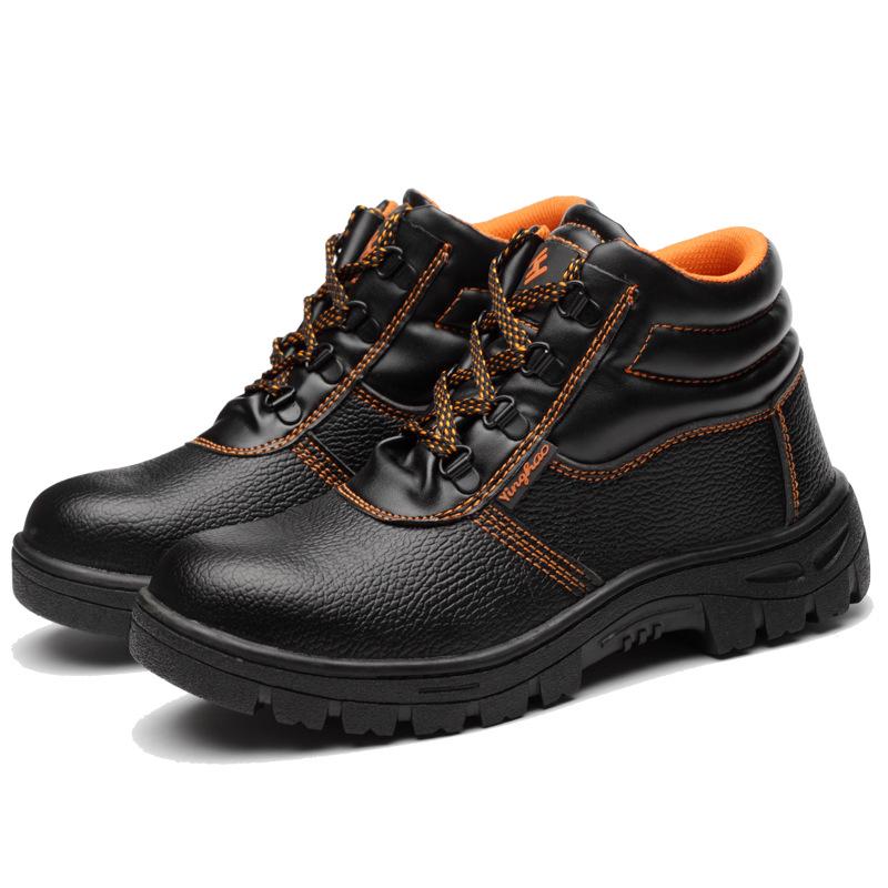 Защитные ботинки с высоким берцем: Защита стальной пластиной от ударов и проколов для использования в строительстве и мастерской