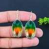 Bi-Color Tourmaline Gemstone 925 Sterling Silver Gift Jewelry Earring 2.09"