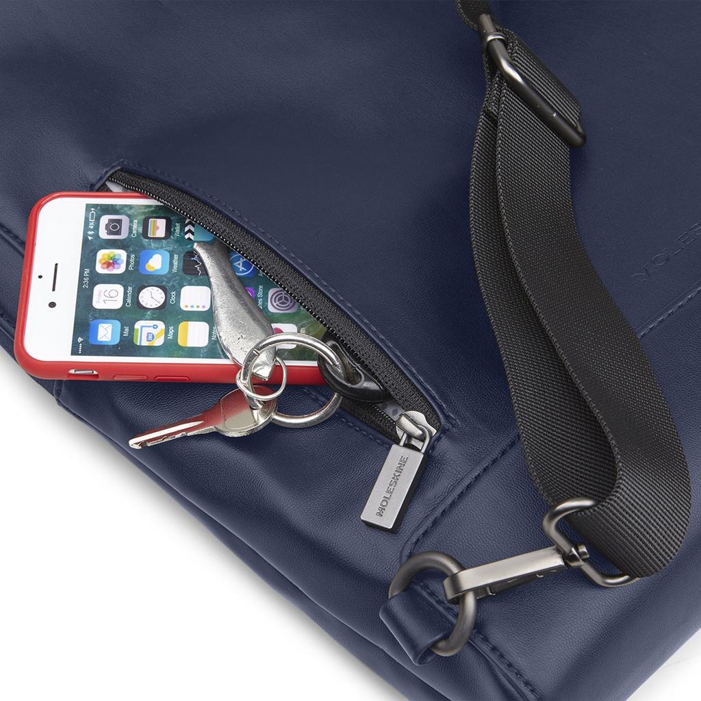 Moleskine ET76UDBVBK Business Backpack with 15-inch Laptop Storage, Black, Classic Vertical Device Bag, Men's, Sapphire Blue, One Size