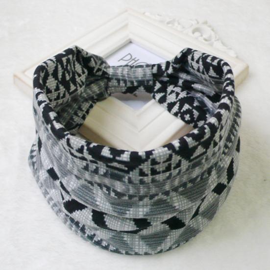 Bohemia Style Yoga Headband Floral Pattern Knot Design Wide Hairband Sweat Absorbing Fitness Sport Headband Head Wrap