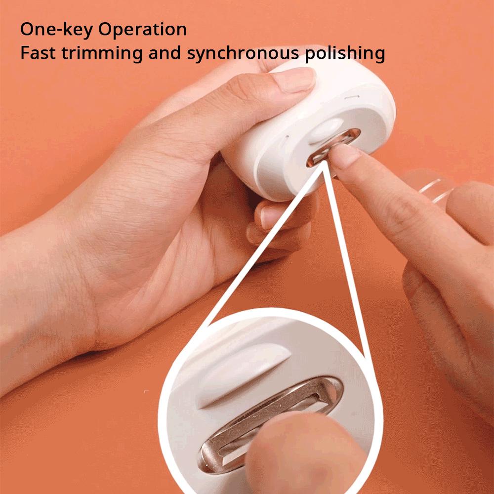 Seemagic Electric Automatic Nail Clipper with Lighting Anti-splash Trimmer Nail Cutter Manicure For Baby Adult Safe Nail Care Clipper Manicure