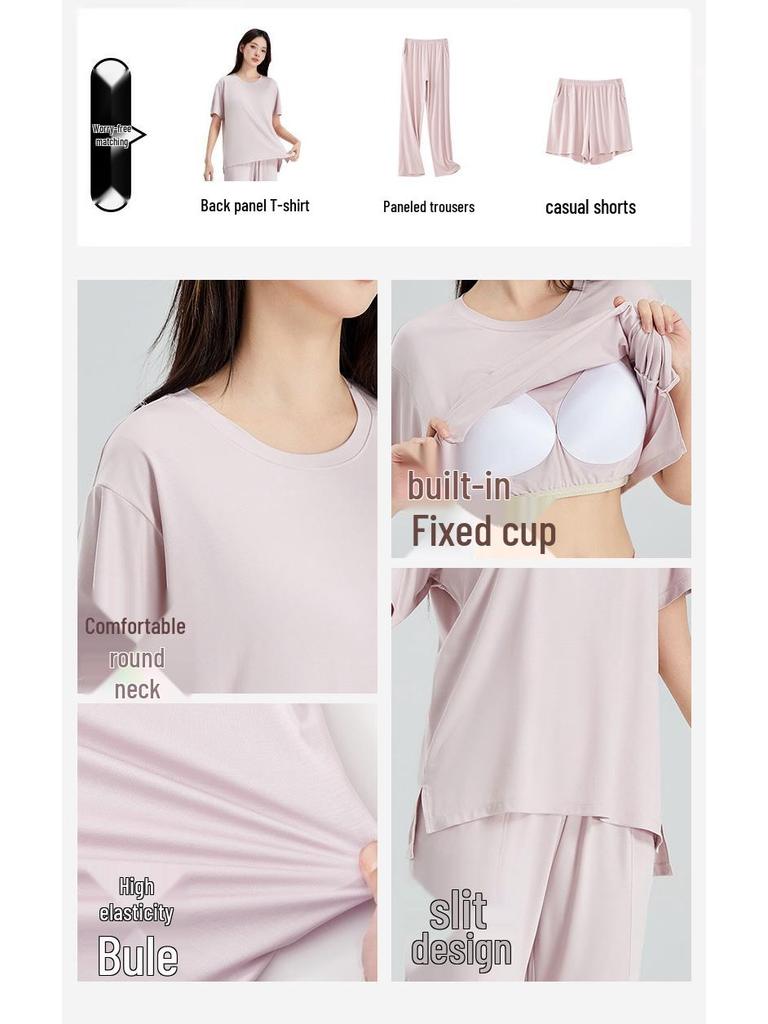100% Modal Cooling A-Class Thin Summer Pajama Set for Women - Comfortable Homewear & Outdoor Wear