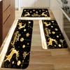 1Pcs Christmas Pattern Floor Mat Modern Kitchen Polyester Rug Non-Slip Colorful Indoor Carpet, For Home Bathroom Bedroom Living Room Decor