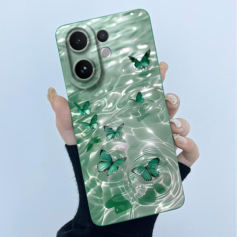 Чехол для телефона Vivo V60 V2511 Чехол Модный Простота Цветы Мягкий Жидкий Силикон Оболочка Для Vivo V 60 VivoV60 5G 2025 Fundas