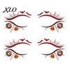 Removable Face Tattoo Stickers 2 Pairs Halloween Eye Stickers, Waterproof Temporary Decals with Water Transfer Skin Pumpkin Bat Spider Web, Easy Apply