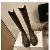 High Heeled Long Tube Boots for Women's Autumn and Winter New Style, Thick Soled and Thick Heeled Knight Boots