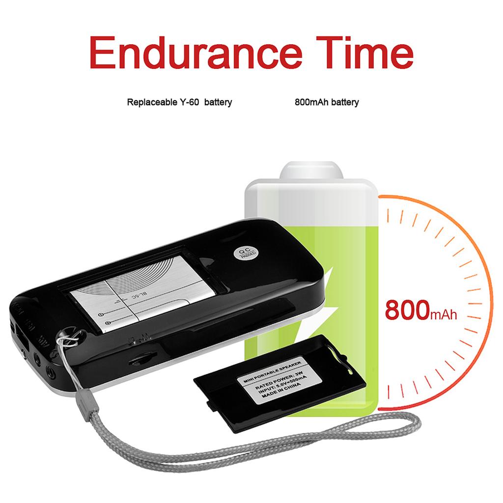 Y-501 Мини FM-радио Цифровой Портативный 3 Вт Стереодинамик MP3 Аудиоплеер Высокое Качество Звука