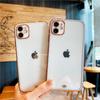 Гальванический прозрачный чехол для телефона для Iphone 12 13 Pro 11 12 Max Xr X Xs Max 13pro 14pro Max, мягкая прозрачная противоударная задняя крышка