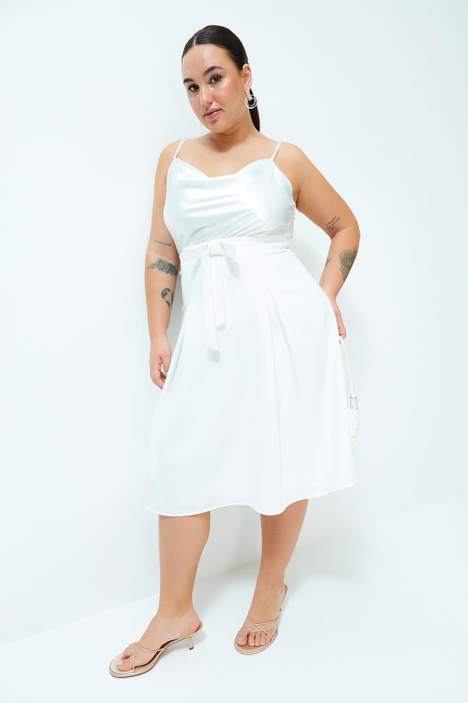 Женская модная темно-синяя джинсовая юбка макси большого размера с разрезом