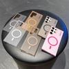 Для чехла Magsafe Wireless Charge для Samsung Galaxy S25 S24 S23 S22 S21 Plus FE Note 20 ультрапрозрачный противоударный матовый чехол