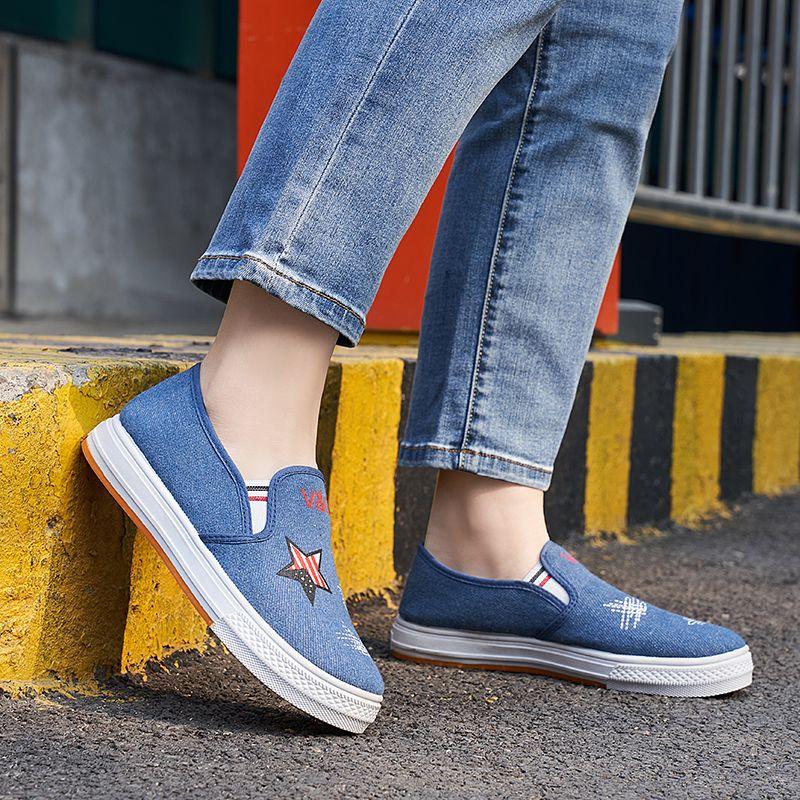 Fashionable Casual Old Beijing Female Student Cloth Shoes Trendy and Versatile Oxblood Sole Non-slip Wearable Shoes